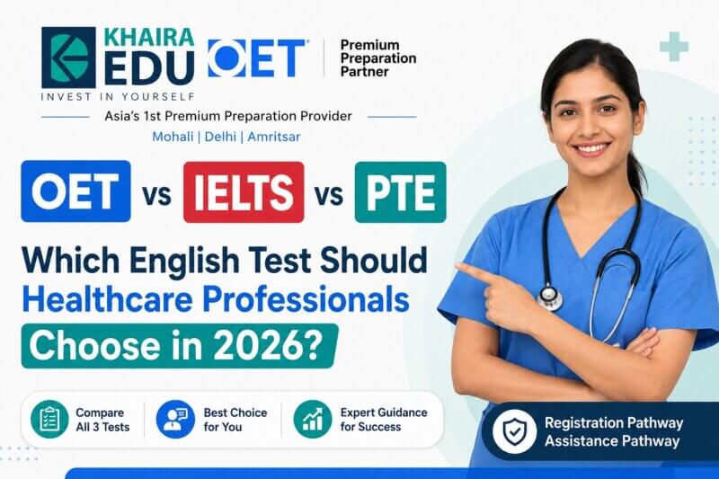 OET vs IELTS vs PTE