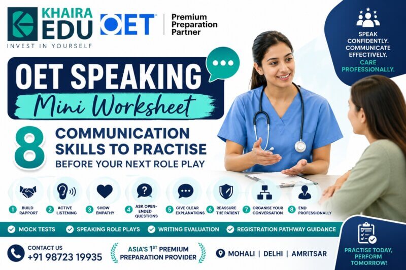 OET Speaking Mini Worksheet